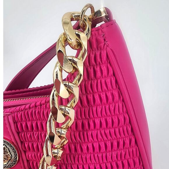 Aldo Barbie Pink Faux Leather Ruched Shoulder Bag - Picture 3 of 13